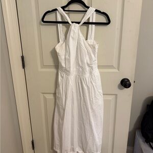 White Halter Dress